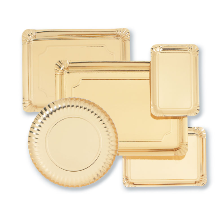 PLATO CARTON COLOR ORO 30CM