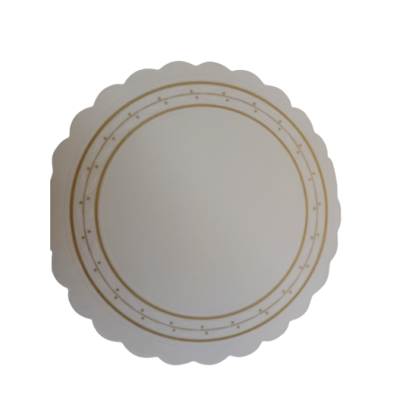 RODAL PARAFINADO COLORES BLANCO/ORO 30CM