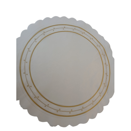 RODAL PARAFINADO COLORES BLANCO/ORO 40CM