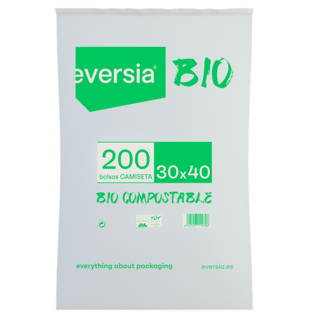 BOLSA CAMISETA COMPOSTABLE 30X40 BIO