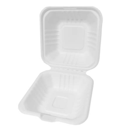 ENVASE HAMBURGUESA 480ML (16OZ) FIBRA DE CAÑA DE AZUCAR