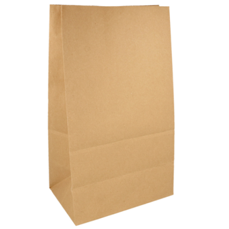 BOLSA PAPEL KRAFT SIN ASA 22+14X37CM