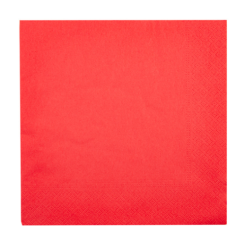SERVILLETA ECOLABEL 2 CAPAS,39X39 ROJO TISSUE 18GR.