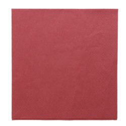 SERVILLETA ECOLABEL 2 CAPAS 39X39, BURDEOS TISSUE