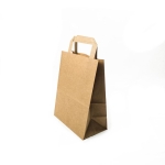BOLSA PAPEL KRAFT CON ASA PLANA 26+9X58CM